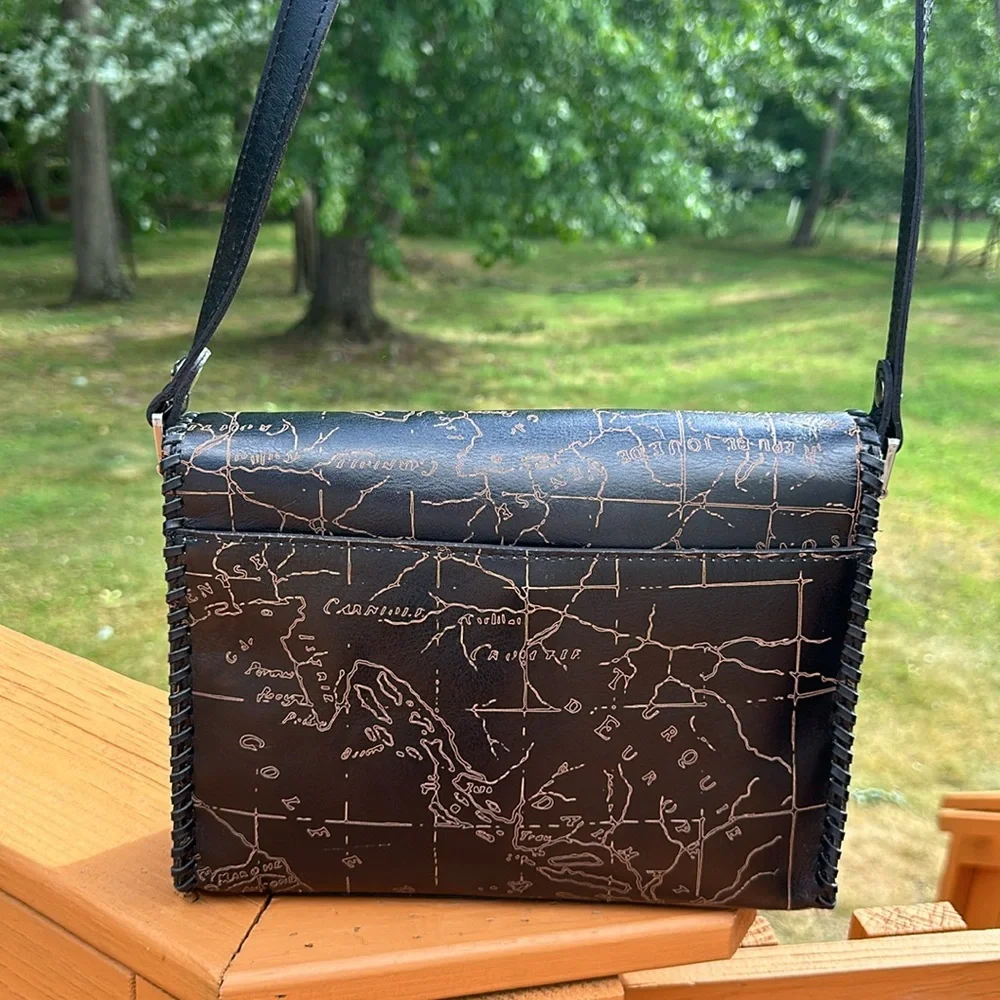 Patricia Nash Black Leather Sarola Map Print
Crossbody Purse NWT - Picture 7 of 16